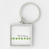 アイリッシュファミリーネームシャームロックグリーンハット伝統 キーホルダー (正面)