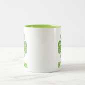 アイリッシュファミリーネームセルティック伝統シャムロック ツートーンマグカップ (中央)