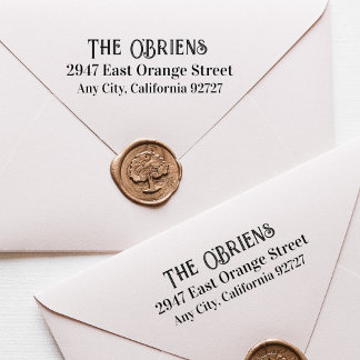 アイリッシュファミリーネーム&差出人住所ラバースタンプ ラバースタンプ