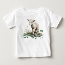アイリッシュファームハウス |クローバーの可愛いラムベビーTシャツ ベビーTシャツ