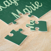 アイリッシュフェアリーガール可愛いカスタムグリーン ジグソーパズル (側面)