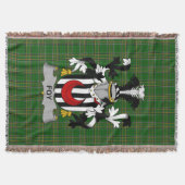 アイリッシュフォイまたはO_Fie Coat of Arms家紋イレル スローブランケット (正面)