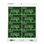 アイリッシュフォーリーフクローバーダークグリーン ラベル (フルシート)