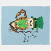 アイリッシュフクロウ フリースブランケット (正面(横))