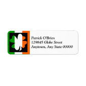 アイリッシュフラッグシャムロックスクエア差出人住所ラベル ラベル (正面)