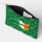 アイリッシュフラッグシャムロックスケルトフォント パーソナライズされた アクセサリーポーチ (見開き)