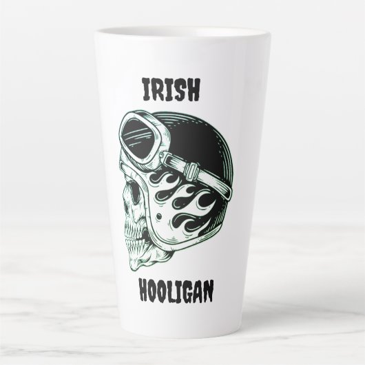 アイリッシュフーリガンバイクもしくは自転車に乗る人ラテマグ カフェラテマグ (正面)