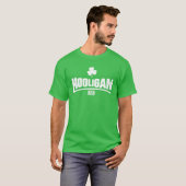 アイリッシュフーリガンSt patricks dayシャムロッククローバーグレ Tシャツ (正面フル)