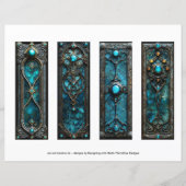 アイリッシュブックマーク、ターコイズシルバーケルトのブックマーク (正面)