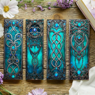 アイリッシュブックマーク、ターコイズシルバーケルトのブックマーク