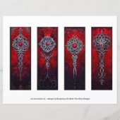 アイリッシュブックマーク，赤いゴシックのブックマーク1 (裏面)