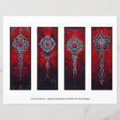 アイリッシュブックマーク，赤いゴシックのブックマーク1 (正面)