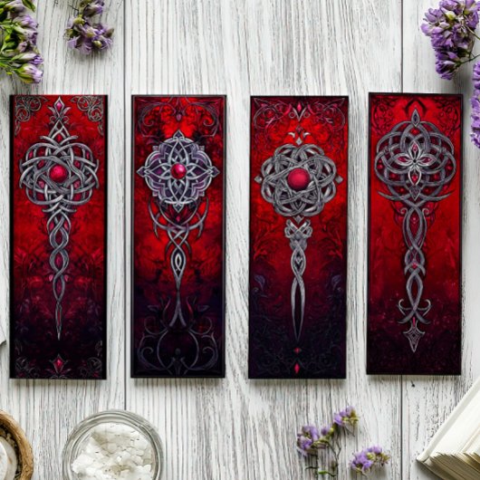 アイリッシュブックマーク，赤いゴシックのブックマーク1