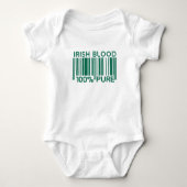 💚アイリッシュブラッドカスタム、文字背面 ベビーボディスーツ (正面)
