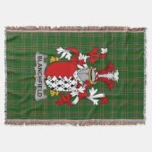 アイリッシュブランチフィールドコートオブアームズ家紋イレラ スローブランケット (正面)