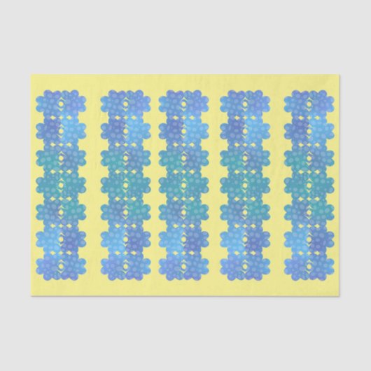 アイリッシュブルーの質感のあるシャムロック（黄色） 薄葉紙 (正面)