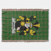 アイリッシュブレイディまたはマブレイディーコートオブアームズ家紋 スローブランケット (正面)