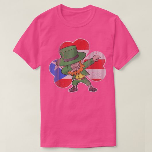 アイリッシュプエルトリコダビングレプレシャンSt patricksD Tシャツ (デザイン正面)