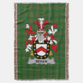 アイリッシュベハンコートオブアームズ家紋アイルランド スローブランケット (正面縦)