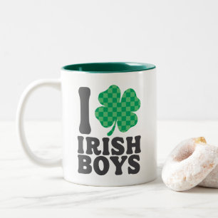 アイリッシュボーイズおもしろいシャーロックSt patricks day ツートーンマグカップ