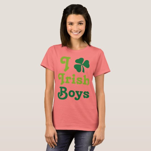 アイリッシュボーイズシャームロックグリーンティーが大好き Tシャツ (正面フル)