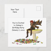 アイリッシュボーイフェアオンマッシュルーム誕生日葉書 ポストカード (正面/裏面)