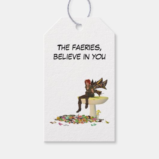 アイリッシュボーイフェアリーオンマッシュルームギフトラベル ギフトタグ (正面)
