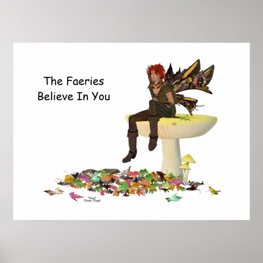 アイリッシュボーイ・フェアリー・オン・マッシュルーム・ポスター ポスター (正面)