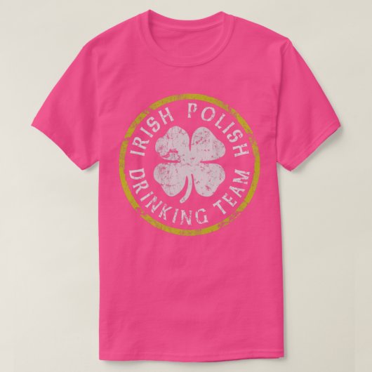 アイリッシュポーランドの飲みチームSt patricks day Tシャツ (デザイン正面)