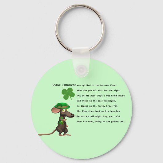 アイリッシュマウス飲みビール キーホルダー (正面)