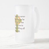 アイリッシュマンは決して飲いない – アイルランド引用文 フロストグラスビールジョッキ (正面右)