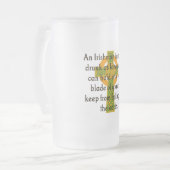 アイリッシュマンは決して飲いない – アイルランド引用文 フロストグラスビールジョッキ (正面左)