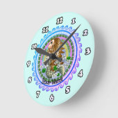 アイリッシュマーメイド時計 ラウンド壁時計 (傾斜)