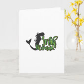 アイリッシュマーメイドSTパトリックのデイおもしろいガールウィメンズ カード (黄色い花)