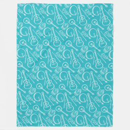 アイリッシュミュージック楽器フリースブランケット フリースブランケット