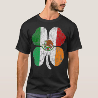 アイリッシュメキシコ国旗アイルランドメキシコシャムロックセント Tシャツ