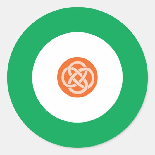 アイリッシュモダンラウンドステッカー1 ラウンドシール (正面)