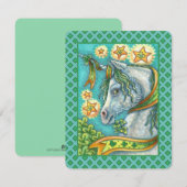 アイリッシュユニコーンセントパトリックのデイファンタジーホースフラット シーズンカード (正面/裏面)