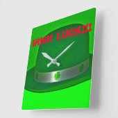 アイリッシュラッキーウォールクロック スクエア壁時計 (傾斜)