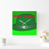 アイリッシュラッキーウォールクロック スクエア壁時計 (ホーム)