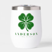 アイリッシュラッキーフォーグリーンリーフクローバー名付き (正面)