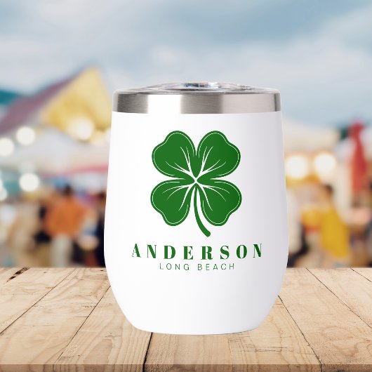 アイリッシュラッキーフォーグリーンリーフクローバー名付き