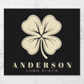 アイリッシュラッキーフォーリーフクローバー(名前はブラック) ビールラベル (シングルラベル)