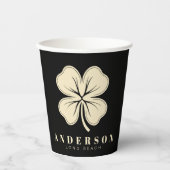 アイリッシュラッキーフォーリーフクローバー（名前はブラック） 紙コップ (正面)