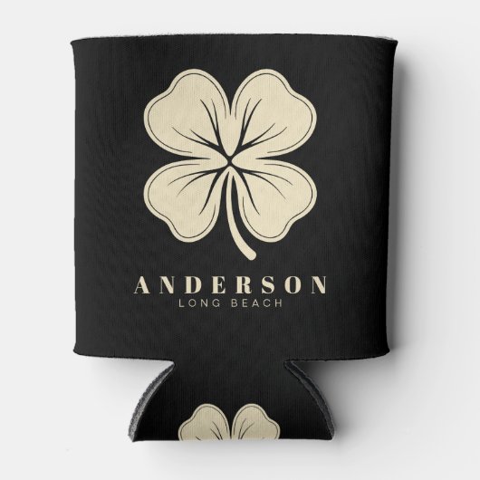 アイリッシュラッキーフォーリーフクローバー(名前はブラック) 缶クーラー (正面)