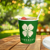 アイリッシュラッキーフォーリーフクローバー(名前は緑) 紙コップ
