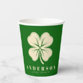 アイリッシュラッキーフォーリーフクローバー(名前は緑) 紙コップ (正面)