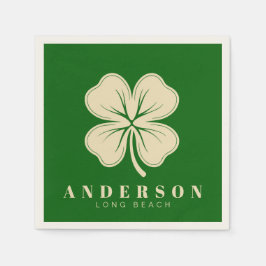 アイリッシュラッキーフォーリーフクローバー | 名前グリーンカクテル スタンダードカクテルナプキン
