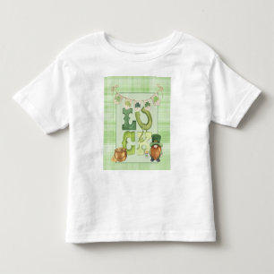 アイリッシュラックサンパトリックの日格言シャムロックグリーン トドラーTシャツ