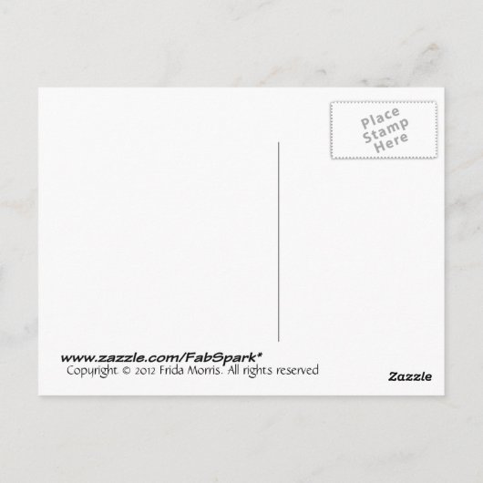 アイリッシュラック金魚の帽子とシャムロックかわいい ポストカード (裏面)